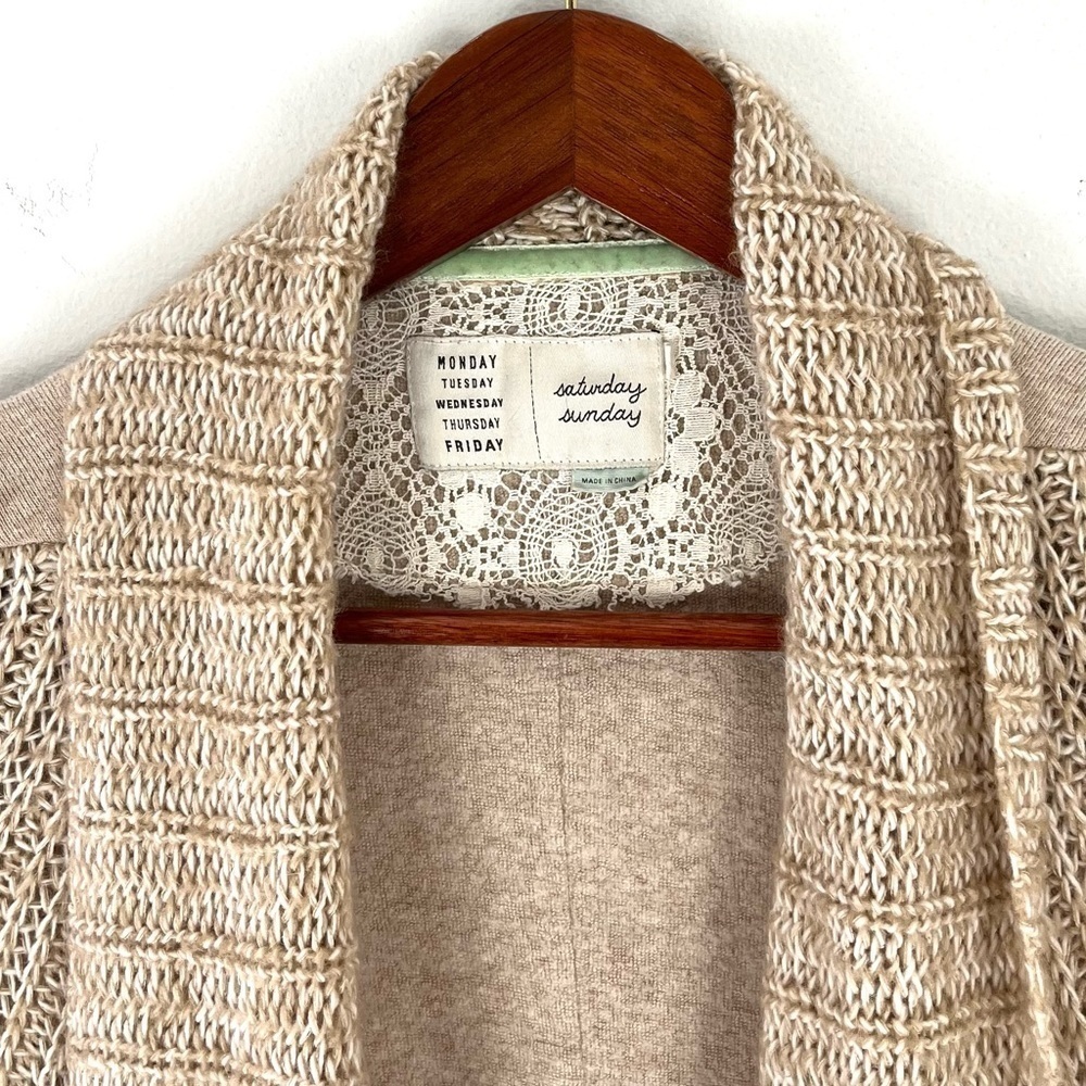 Saturday Sunday Anthropologie Casado Waterfall Knit Sweater Cardigan Size XS - Picture 3 of 9